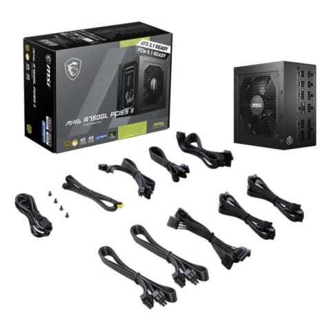 Zasilacz MSI MAG A750GL 750W PCIE5 II 80+ Gold ATX 3.1 MSI