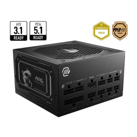 Zasilacz MSI MAG A850GL 850W PCIE5 II 80+ Gold ATX 3.1 MSI