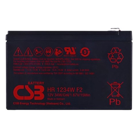 Akumulator HR1234WF2 CSB 9Ah 12V Hitachi CSB