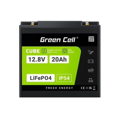 GREEN CELL AKUMULATOR LIFEPO4 CUBE 20AH 12V/12.8V 256WH LFPGC12V20AH Green Cell