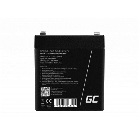 GREEN CELL AKUMULATOR ŻELOWY AGM44 12V 4.5AH Green Cell