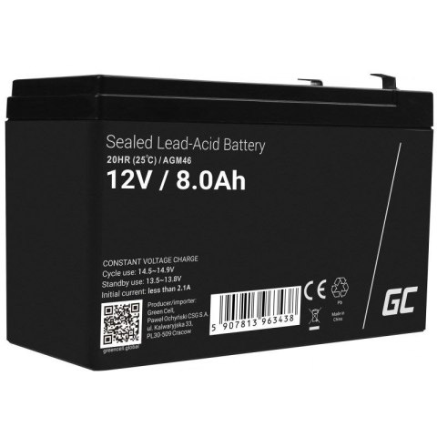 GREEN CELL AKUMULATOR ŻELOWY AGM46 12V 8AH Green Cell