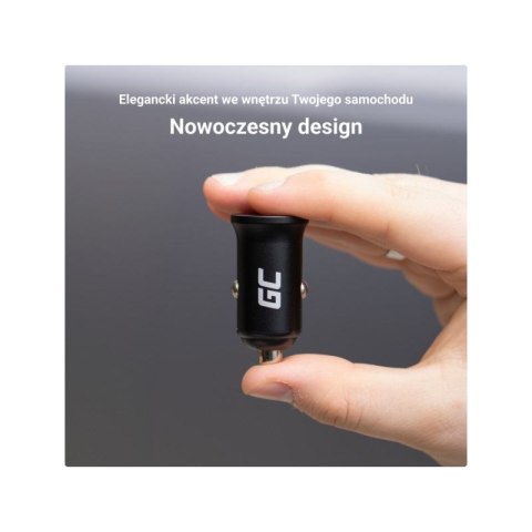 GREEN CELL ŁADOWARKA SAMOCHODOWA GC POWERRIDE NANO38 38W 6A 1X USB-C 1X USB-A Green Cell