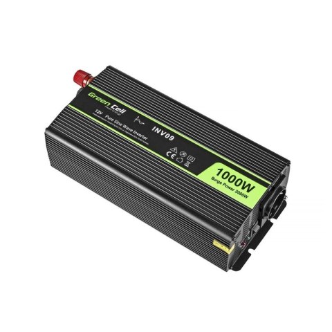 GREEN CELL PRZETWORNICA INV09 12V-230V 1000W/2000W CZYSTA SINUSOIDA Green Cell