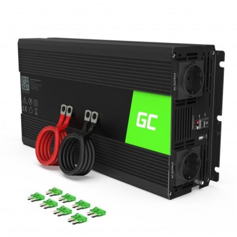 GREEN CELL PRZETWORNICA INV15 12V-230V 3000W/6000W CZYSTA SINUSOIDA Green Cell