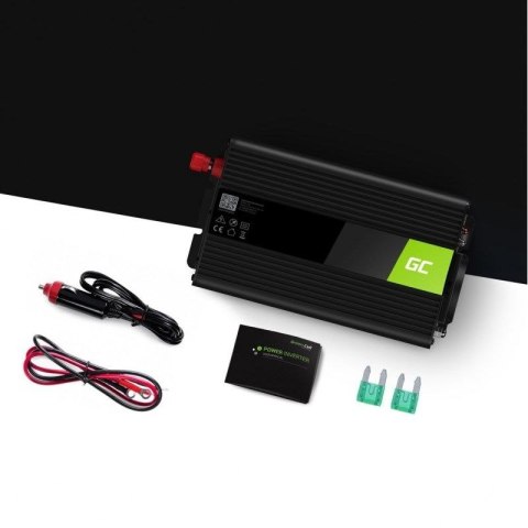 GREEN CELL PRZETWORNICA INV16 12V-230V 500W/1000W CZYSTA SINUSOIDA Green Cell