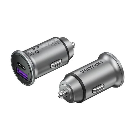 Ładowarka samochodowa Vention USB-A USB-C 30W PD Vention