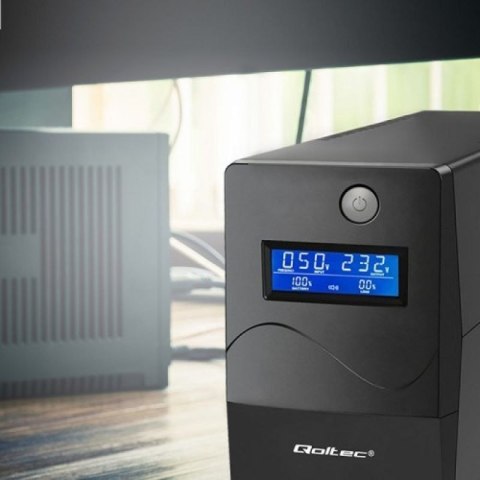 QOLTEC ZASILACZ AWARYJNY UPS 450VA | 240W | LCD | USB | RJ45 Qoltec