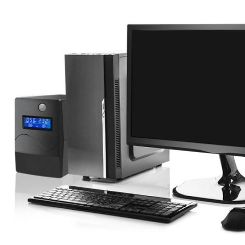 QOLTEC ZASILACZ AWARYJNY UPS 450VA | 240W | LCD | USB | RJ45 Qoltec