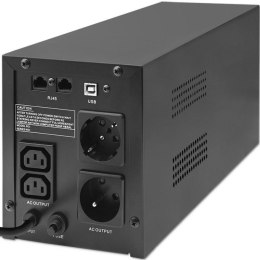 QOLTEC ZASILACZ AWARYJNY UPS LINE INTERACTIVE | MONOLITH | 1500VA | 900W | LCD | USB Qoltec
