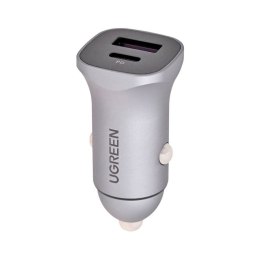 Ugreen ładowarka samochodowa USB Typ C / USB 24W Power Delivery Quick Charge szary (30780) UGREEN