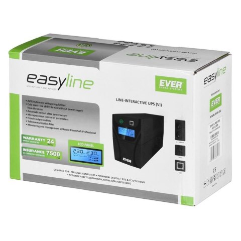 Zasilacz UPS EVER EASYLINE 850AVR USB (850VA) (T/EASYTO-000K85/00) Ever