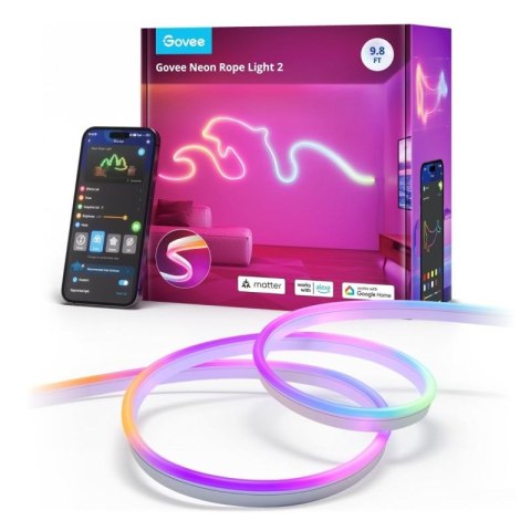 Govee H61D3 Neon Lights 2 3m | Oświetlenie LED | Matter, HomeKit, Google, Alexa, SmartThings Govee