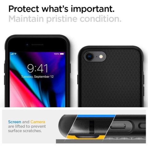 Etui Spigen Liquid Air na iPhone 7 / 8 / SE 2020 / SE 2022 - czarne Spigen