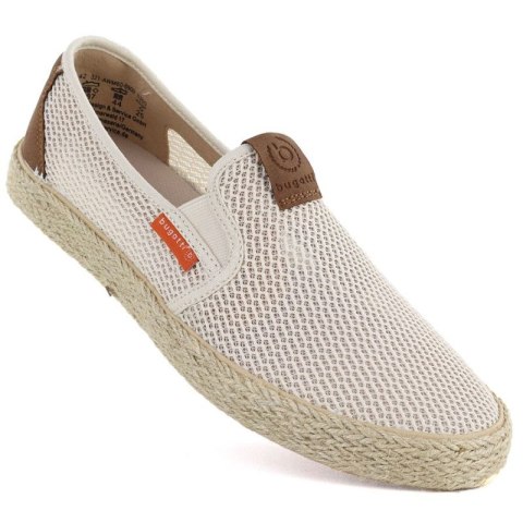 Półbuty męskie espadryle wsuwane beżowe Bugatti TT15305 Bugatti