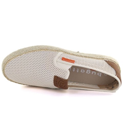 Półbuty męskie espadryle wsuwane beżowe Bugatti TT15305 Bugatti