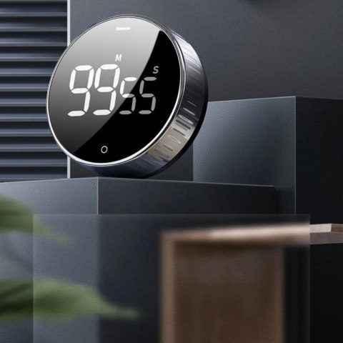 Baseus Heyo obrotowy minutnik czasomierz elektroniczny timer czarny (ACDJS-01) Baseus