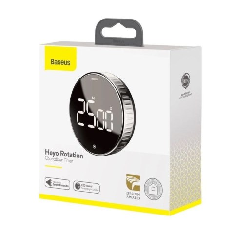 Baseus Heyo obrotowy minutnik czasomierz elektroniczny timer czarny (ACDJS-01) Baseus