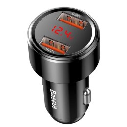 Baseus Magic Series Dual QC - ładowarka samochodowa Quick Charge 3.0 2x USB 45W 6A czarny (CCMLC20A-01) Baseus