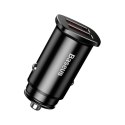 Baseus Square inteligentna ładowarka samochodowa 2x USB QC3.0 Quick Charge 3.0 SCP AFC 30W czarny (CCALL-DS01) Baseus