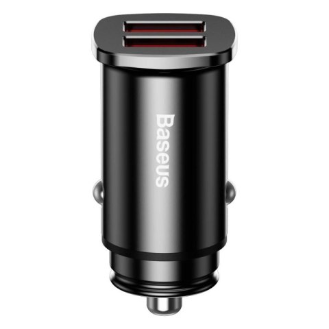 Baseus Square inteligentna ładowarka samochodowa 2x USB QC3.0 Quick Charge 3.0 SCP AFC 30W czarny (CCALL-DS01) Baseus