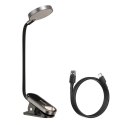 Baseus mini lampka lampa LED z klipsem szary (DGRAD-0G) Baseus