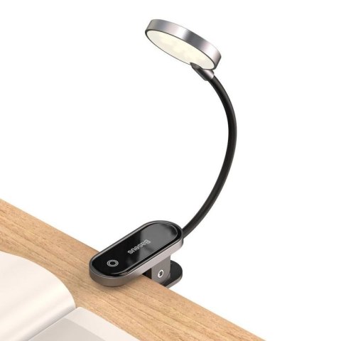 Baseus mini lampka lampa LED z klipsem szary (DGRAD-0G) Baseus