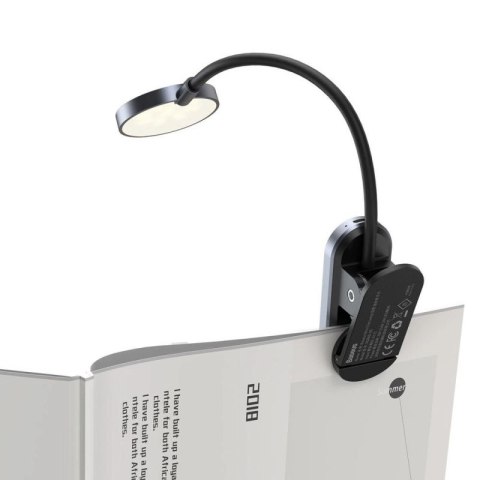 Baseus mini lampka lampa LED z klipsem szary (DGRAD-0G) Baseus