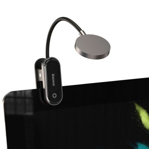 Baseus mini lampka lampa LED z klipsem szary (DGRAD-0G) Baseus