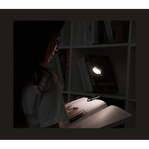 Baseus mini lampka lampa LED z klipsem szary (DGRAD-0G) Baseus