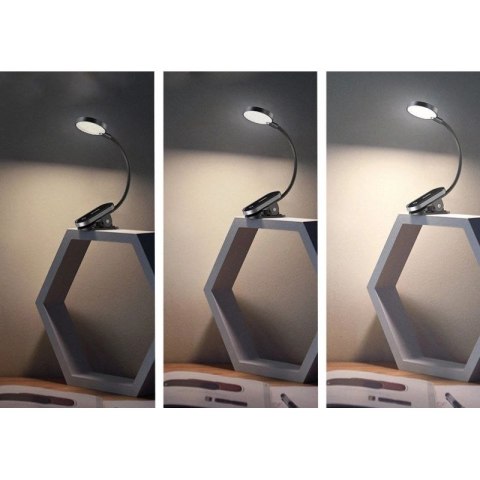 Baseus mini lampka lampa LED z klipsem szary (DGRAD-0G) Baseus