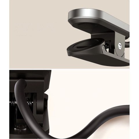 Baseus mini lampka lampa LED z klipsem szary (DGRAD-0G) Baseus