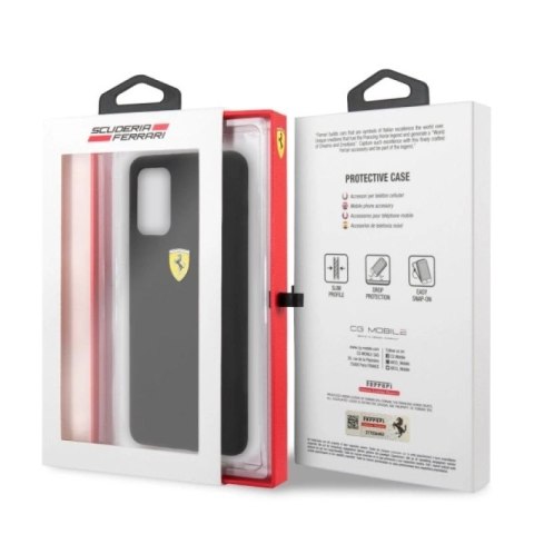 Etui Ferrari Silicone na Samsung Galaxy S20+ - czarne Ferrari