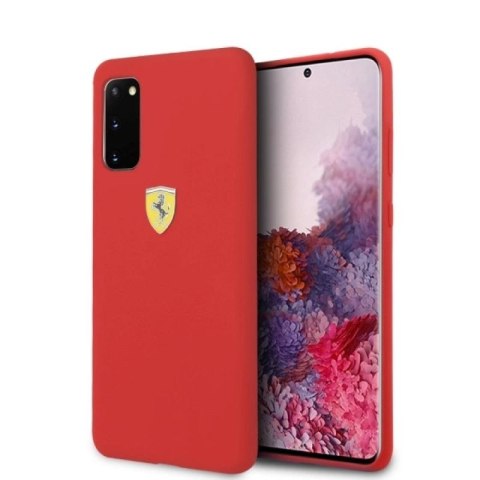 Etui Ferrari Silicone na Samsung Galaxy S20 - czerwone Ferrari