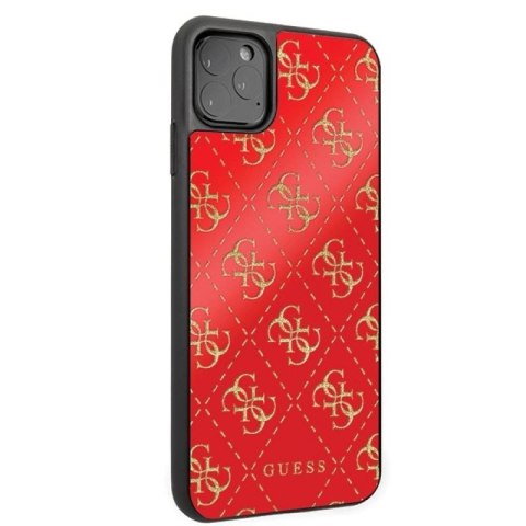 Etui Guess 4G Double Layer Glitter na iPhone 11 Pro Max - czerwone Guess