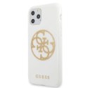 Etui Guess Glitter 4G Circle Logo na iPhone 11 Pro Max - białe Guess
