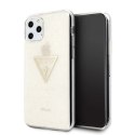 Etui Guess Glitter Triangle na iPhone 11 Pro - złote Guess