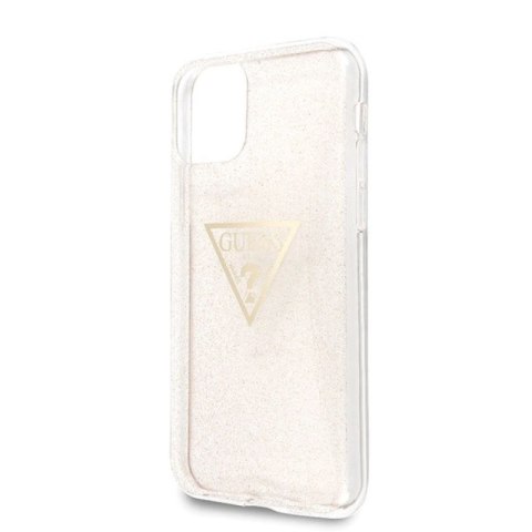 Etui Guess Glitter Triangle na iPhone 11 Pro - złote Guess