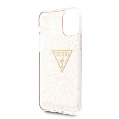 Etui Guess Glitter Triangle na iPhone 11 Pro - złote Guess