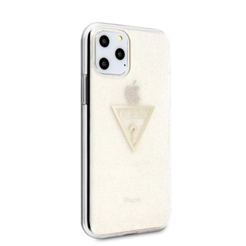 Etui Guess Glitter Triangle na iPhone 11 Pro - złote Guess