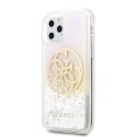 Etui Guess Gradient Liquid Glitter Circle Logo na iPhone 11 Pro - przezroczyste Guess