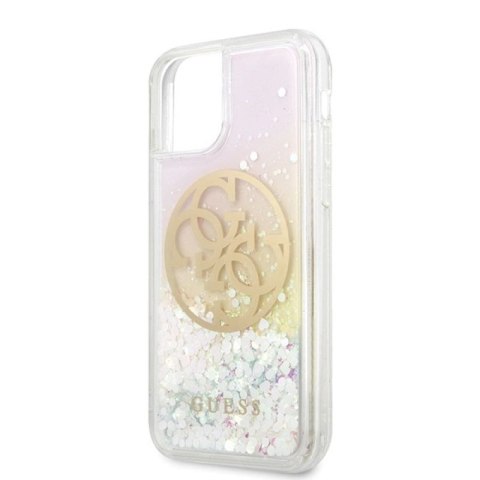 Etui Guess Gradient Liquid Glitter Circle Logo na iPhone 11 Pro - przezroczyste Guess
