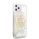 Etui Guess Gradient Liquid Glitter Circle Logo na iPhone 11 Pro - przezroczyste Guess