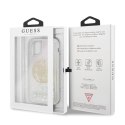 Etui Guess Gradient Liquid Glitter Circle Logo na iPhone 11 Pro - przezroczyste Guess