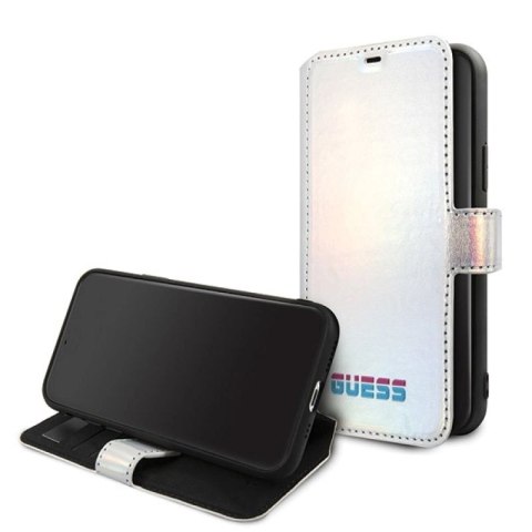 Etui Guess Iridescent na iPhone 11 Pro Max - srebrne Guess