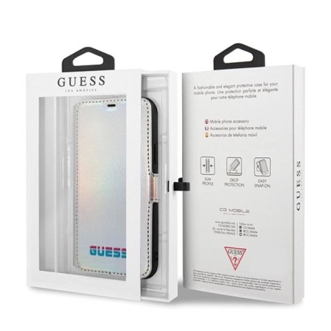 Etui Guess Iridescent na iPhone 11 Pro Max - srebrne Guess