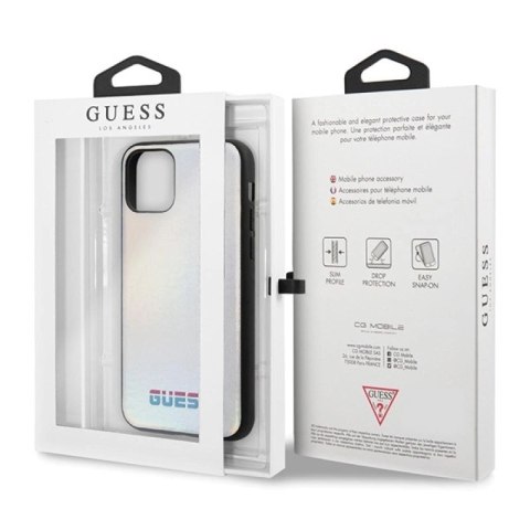 Etui Guess Iridescent na iPhone 11 Pro Max - srebrne Guess