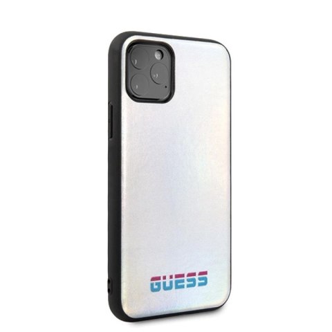 Etui Guess Iridescent na iPhone 11 Pro - srebrne Guess