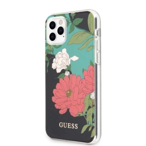Etui Guess N.1 Flower Collection na iPhone 11 Pro Max - czarne Guess