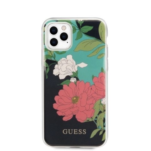 Etui Guess N.1 Flower Collection na iPhone 11 Pro - czarne Guess